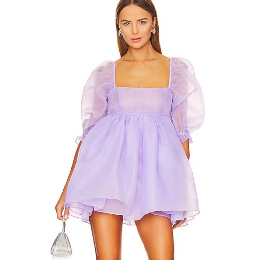 SELKIE LILAC PUFF DRESS